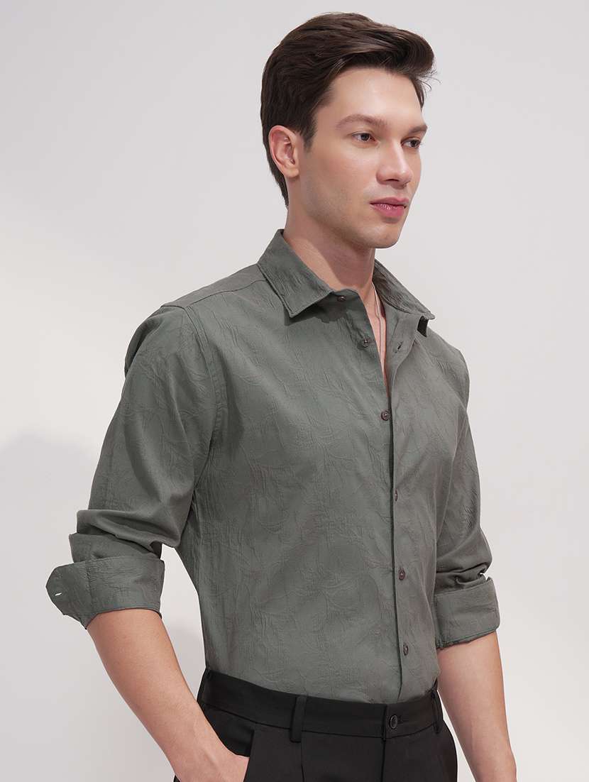 men self design long sleeve regular fit casual shirt - 22469811 -  Standard Image - 2