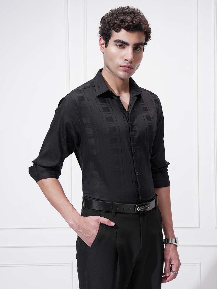 men self design long sleeve regular fit casual shirt - 22469829 -  Standard Image - 2