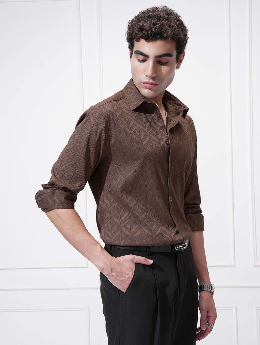 men self design long sleeve regular fit casual shirt - 22469831 -  Standard Image - 2
