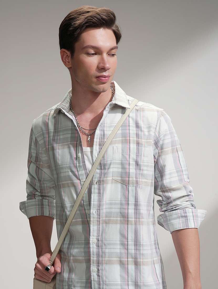 white cotton casual shirt