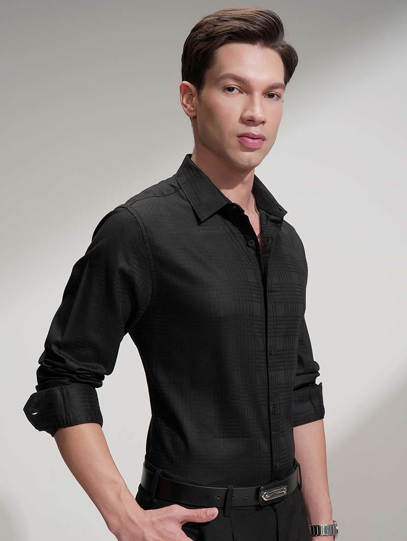 men black cotton casual shirt - 22469870 -  Standard Image - 2