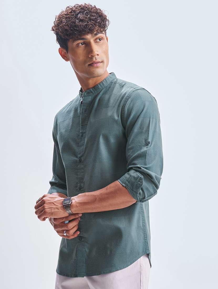 men self design long sleeve regular fit casual shirt - 22469971 -  Standard Image - 2