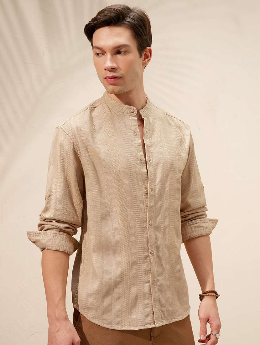 men self design long sleeve regular fit casual shirt - 22470015 -  Standard Image - 2