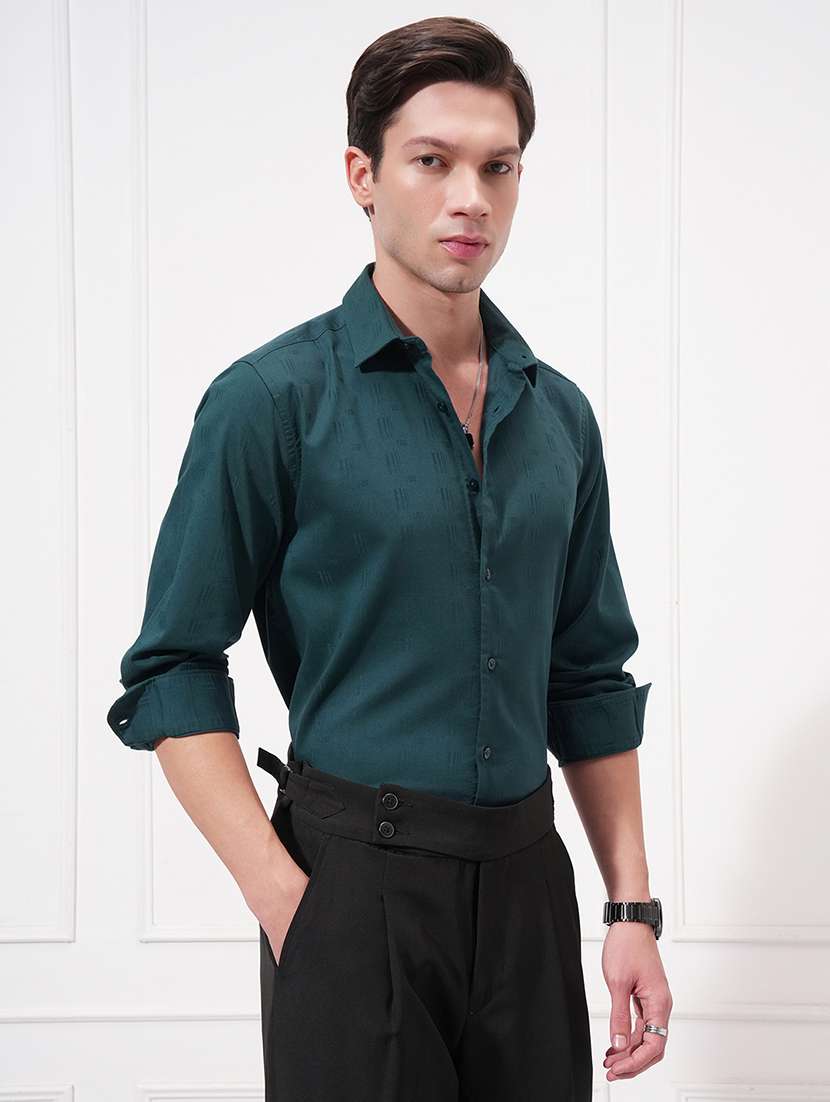 men self design long sleeve regular fit casual shirt - 22470075 -  Standard Image - 2