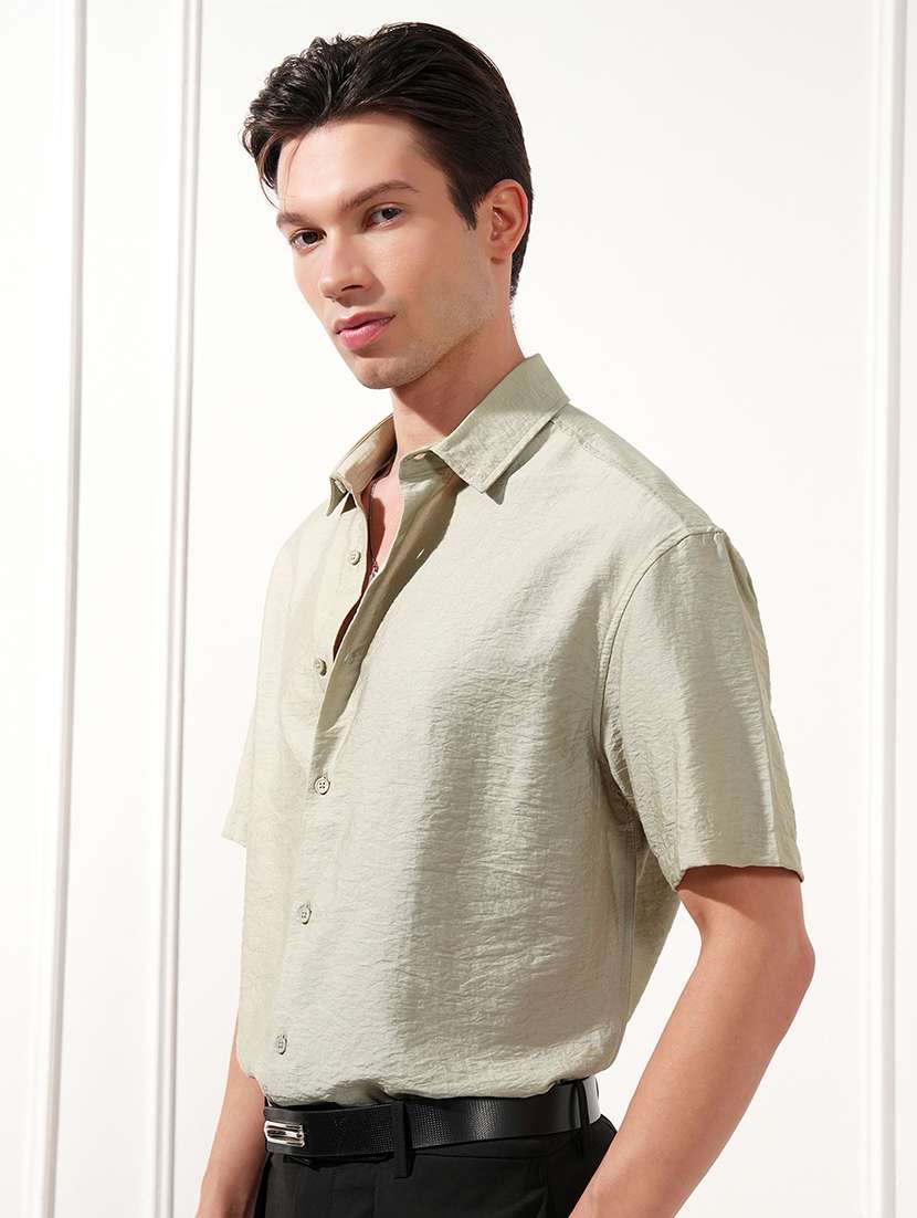 men self design short sleeve regular fit casual shirt - 22470157 -  Standard Image - 2