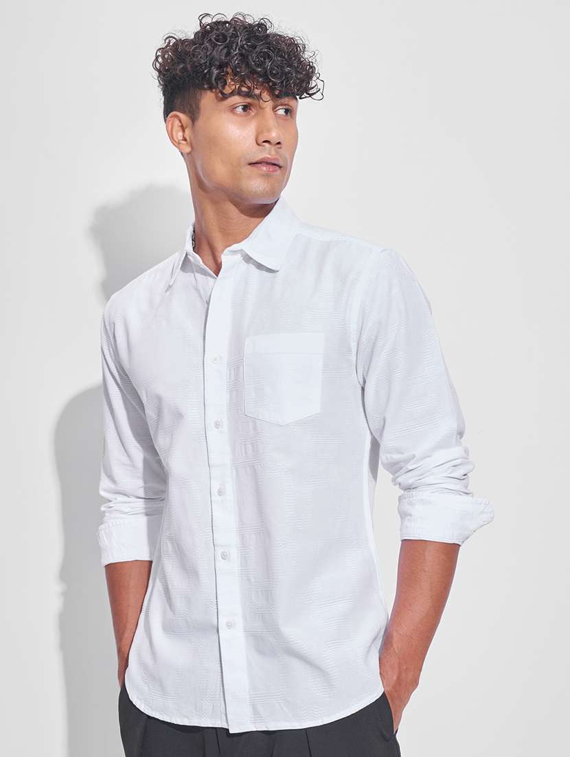 men self design long sleeve regular fit casual shirt - 22470198 -  Standard Image - 2