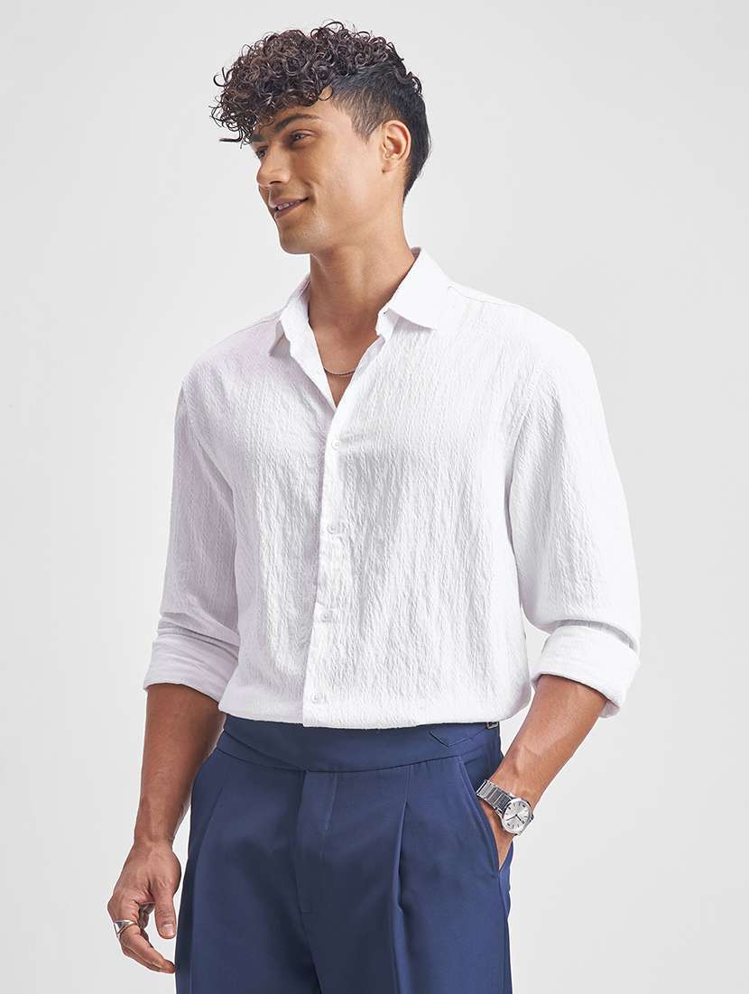 men self design long sleeve regular fit casual shirt - 22470244 -  Standard Image - 2