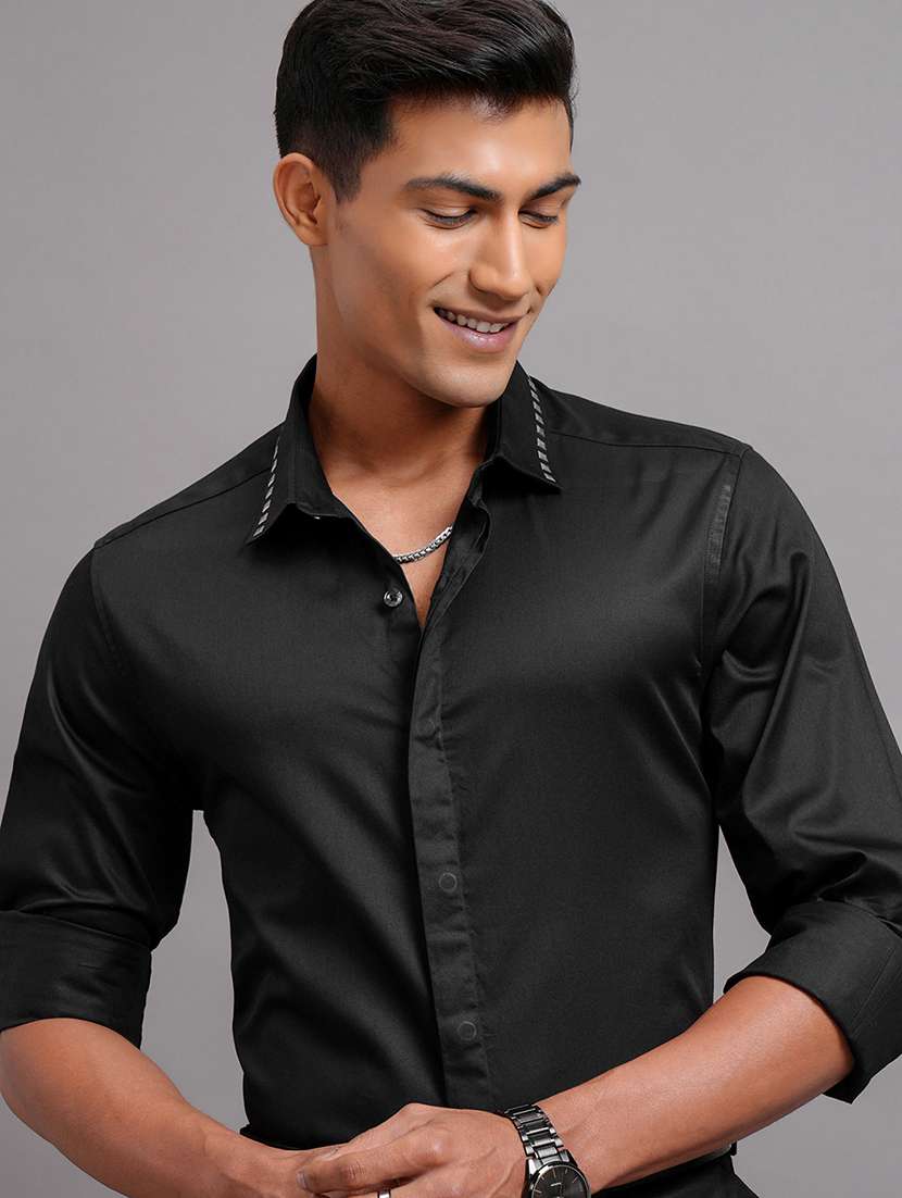 men solid long sleeve regular fit casual shirt - 22470466 -  Standard Image - 2