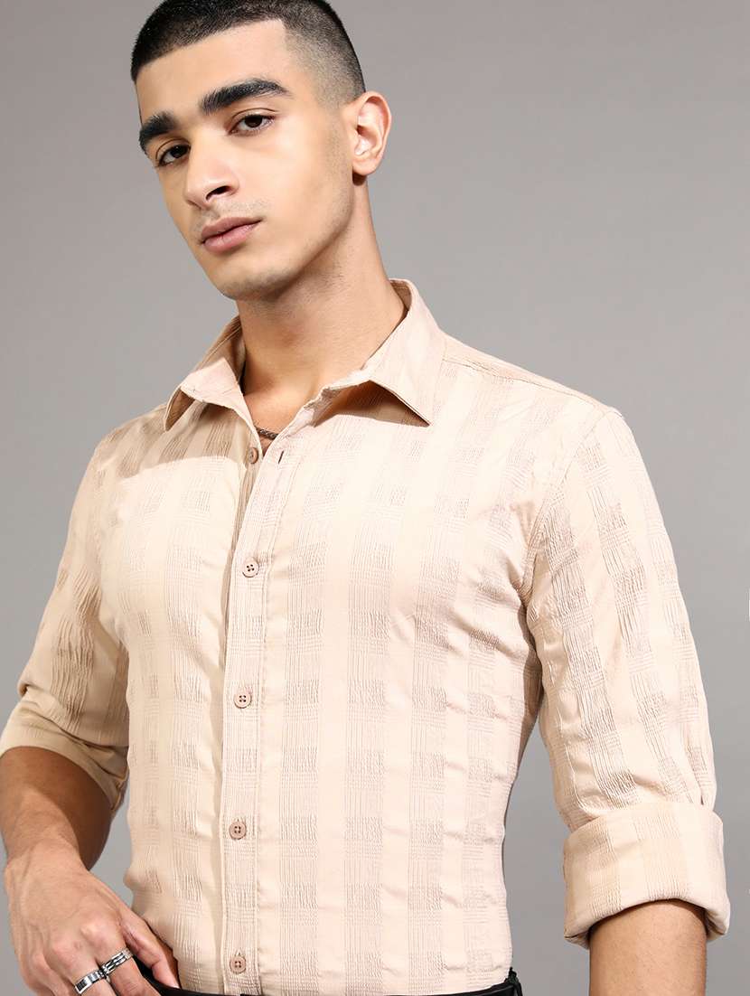 men self design long sleeve regular fit casual shirt - 22470474 -  Standard Image - 2