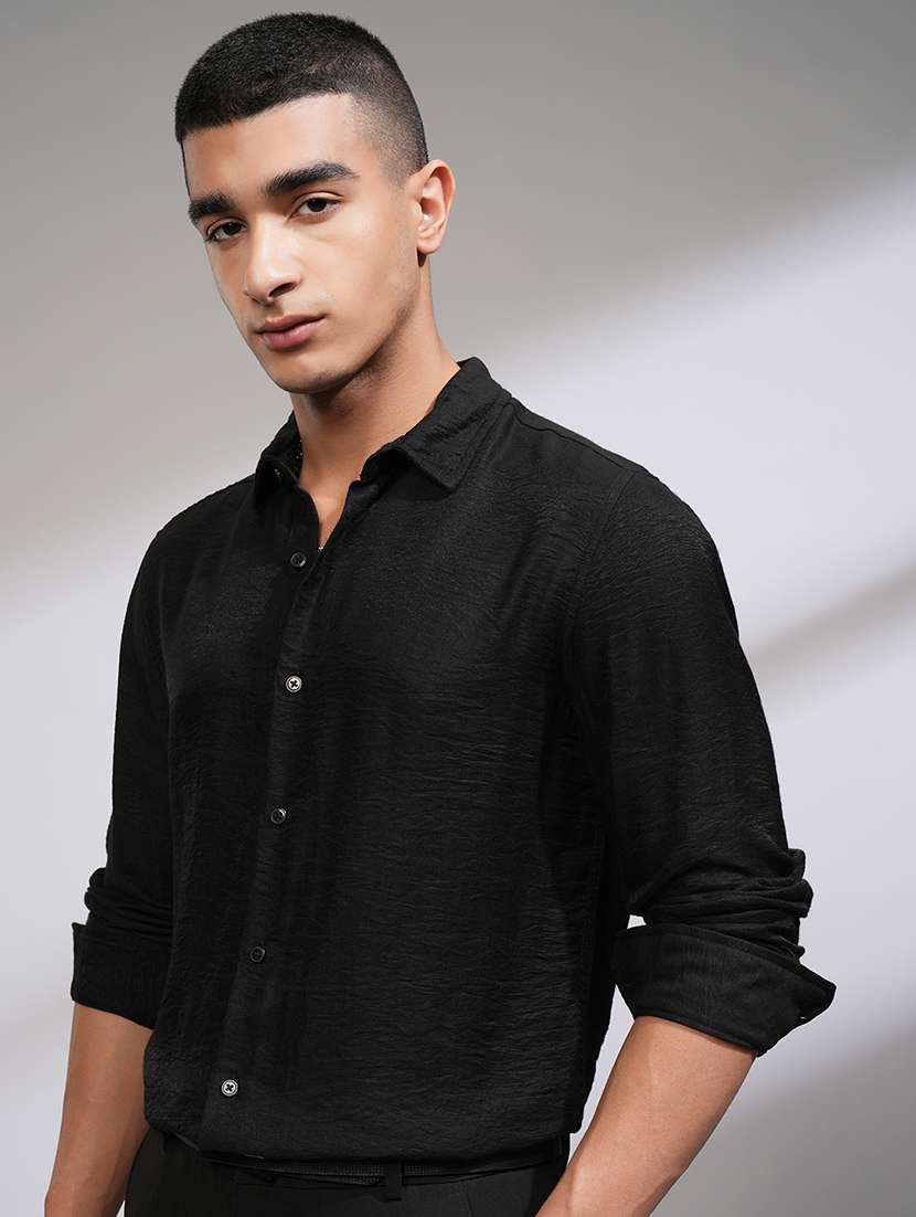 men self design long sleeve regular fit casual shirt - 22470523 -  Standard Image - 2