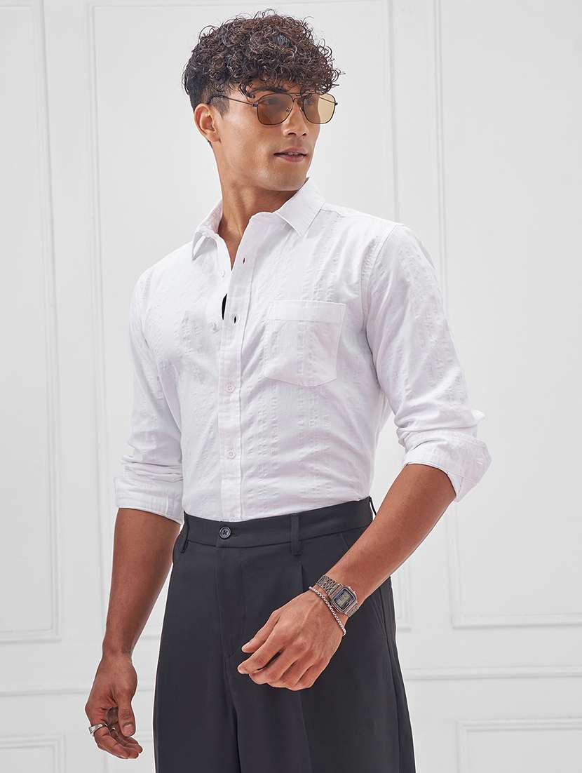 men self design long sleeve regular fit casual shirt - 22470529 -  Standard Image - 2