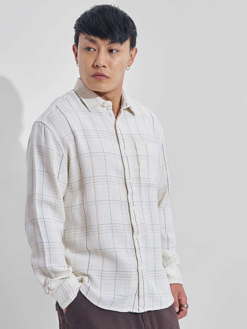 men checkered long sleeve regular fit casual shirt - 22470546 -  Standard Image - 2