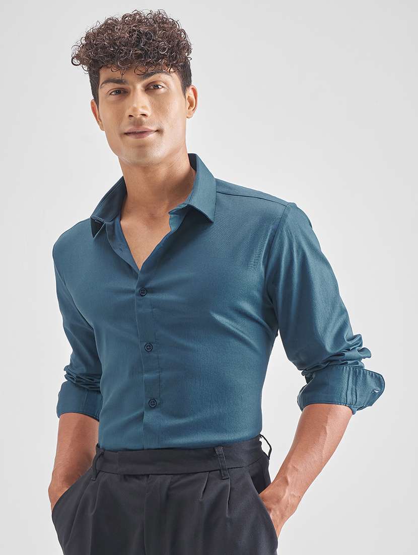 men solid long sleeve regular fit casual shirt - 22470562 -  Standard Image - 2