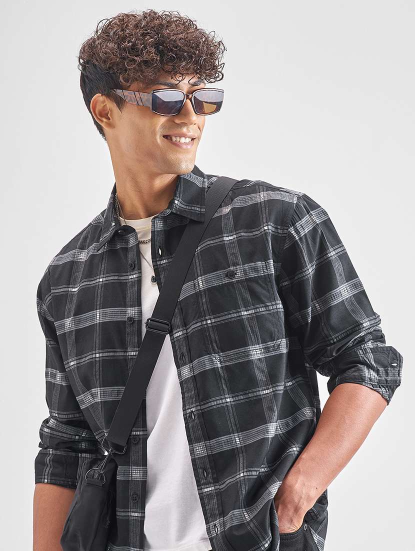 Men Checkered Long Sleeve Regular Fit Casual Shirt - 22470578 -  Standard Image - 2