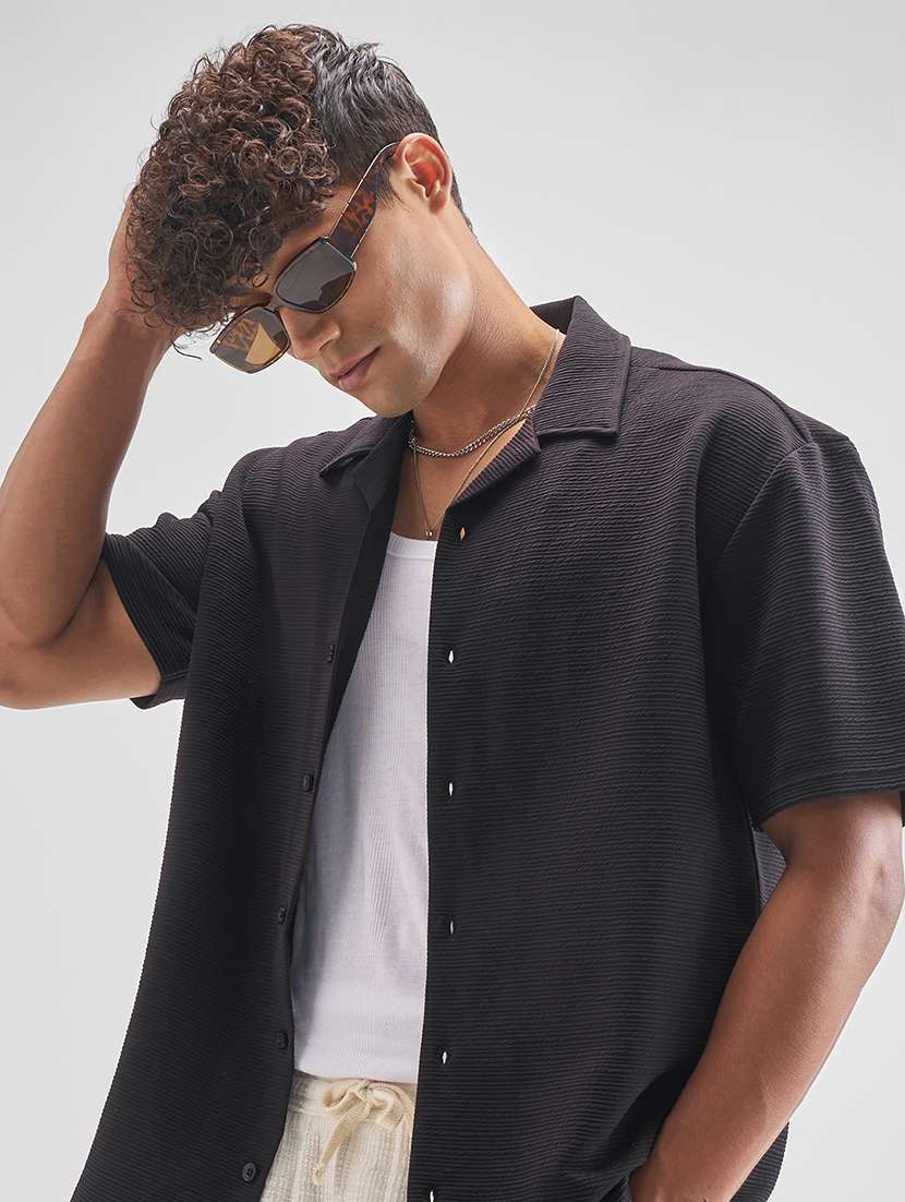 men self design short sleeve regular fit casual shirt - 22470581 -  Standard Image - 2