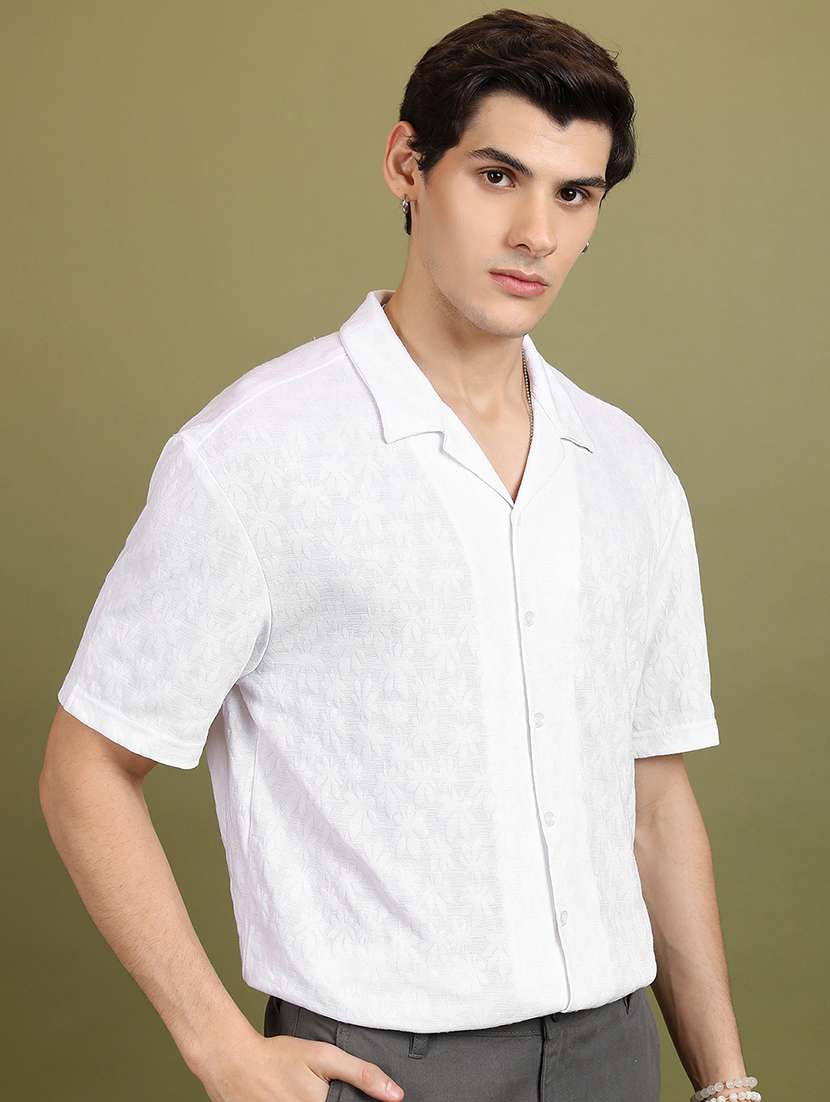 men self design short sleeve regular fit casual shirt - 22470584 -  Standard Image - 2