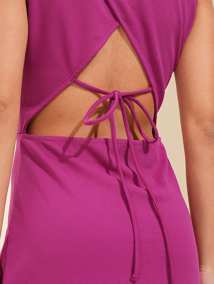 women magenta polyester sheath dress - 22470711 -  Standard Image - 2