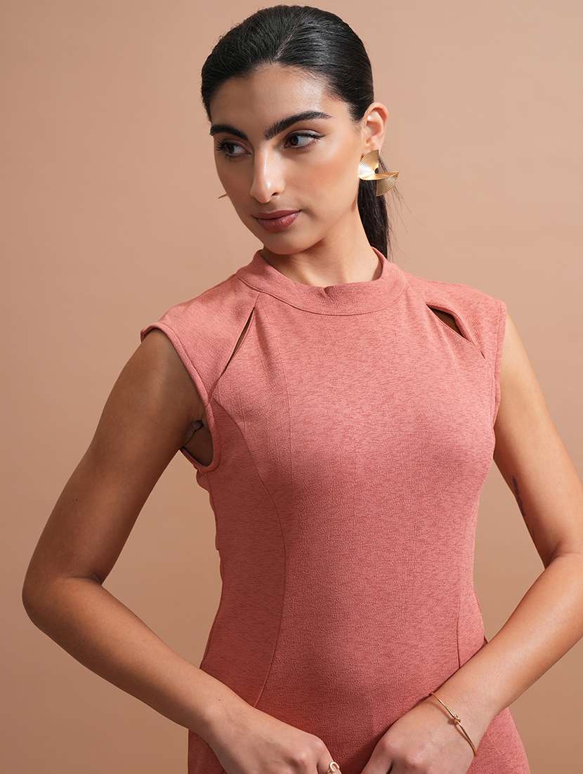 women pink polyester a-line dress - 22470729 -  Standard Image - 2