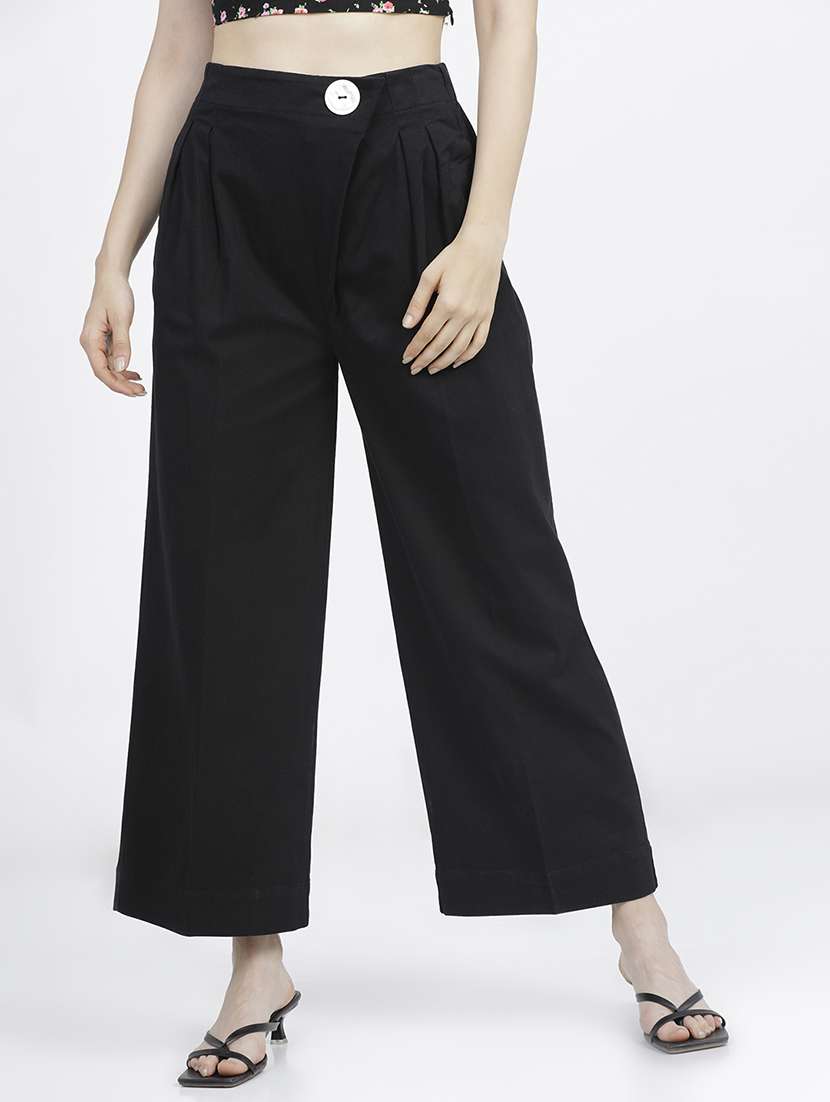 women black cotton chinos trouser