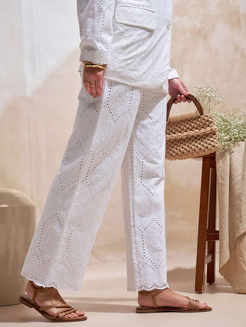 women white straight cotton trouser