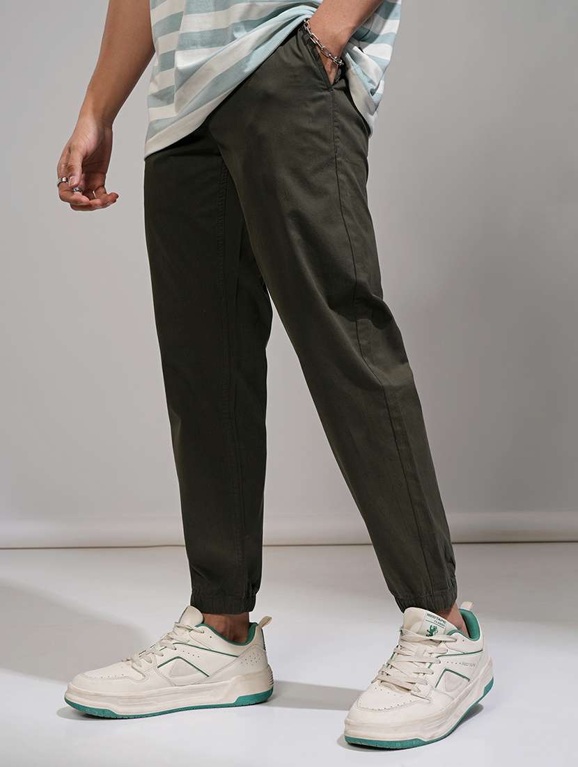 men black cotton chinos casual trouser - 22471293 -  Standard Image - 2
