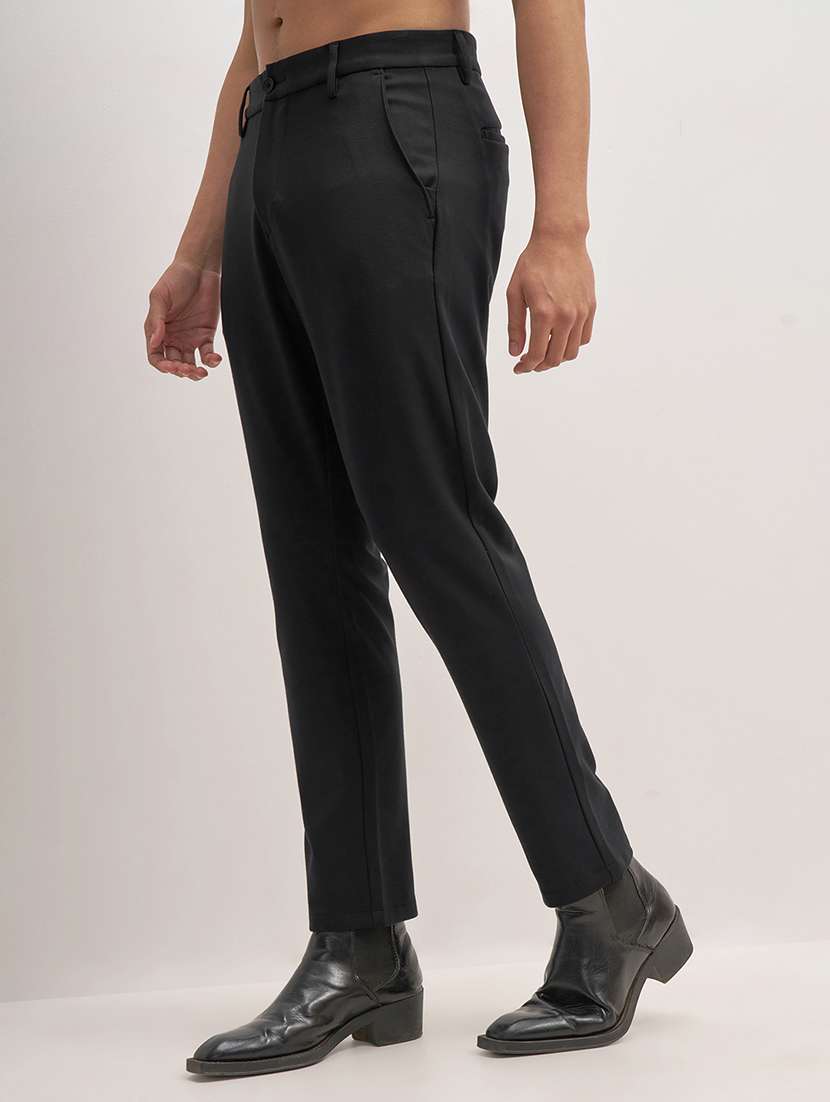 men black nylon chinos casual trouser - 22471304 -  Standard Image - 2