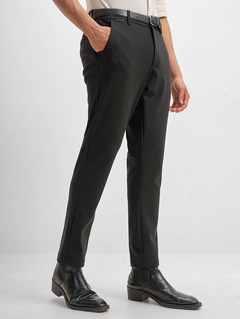 men black nylon chinos casual trouser - 22471312 -  Standard Image - 2