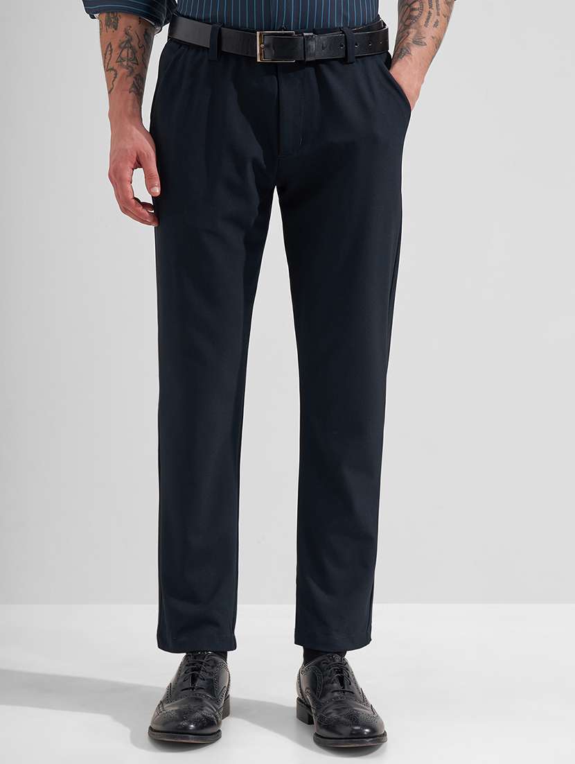 men polyester chinos casual trouser