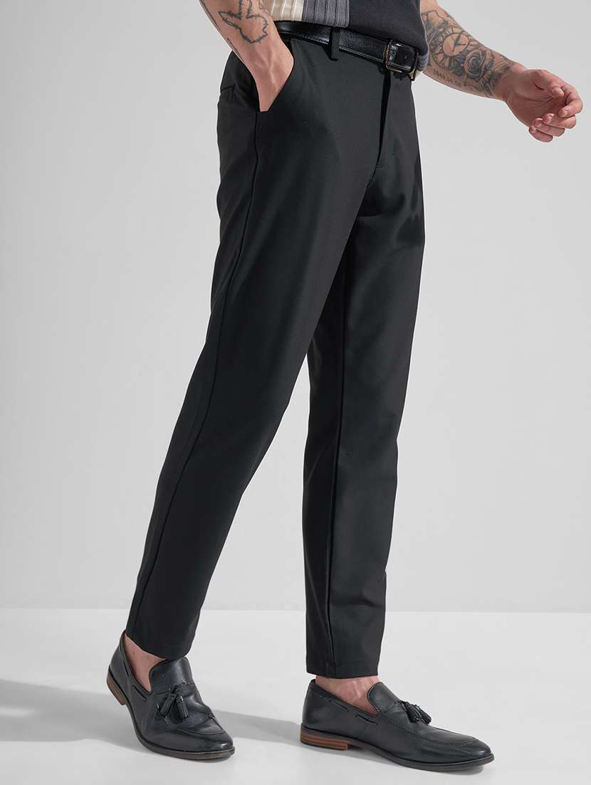 men polyester chinos casual trouser - 22471324 -  Standard Image - 2