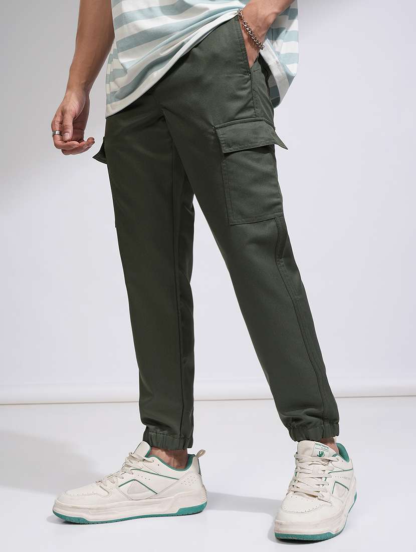 men polyester chinos casual trouser - 22471341 -  Standard Image - 2