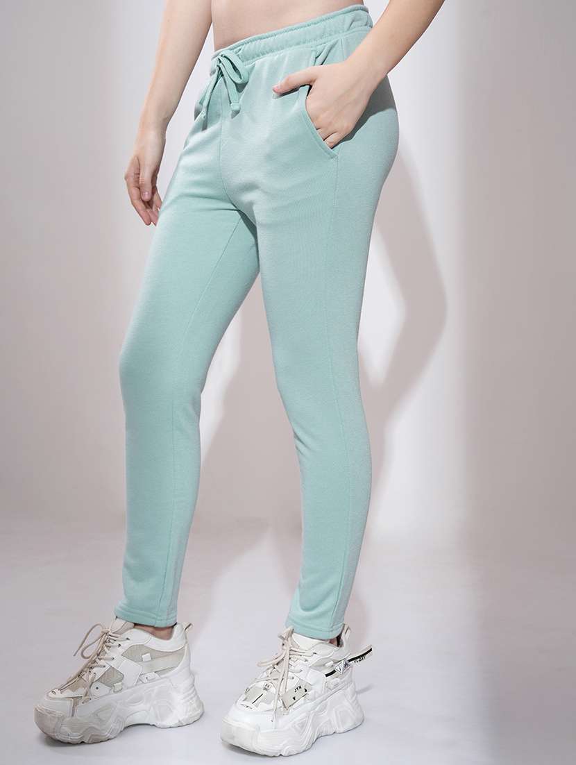 women blue polyester track pant - 22471350 -  Standard Image - 2