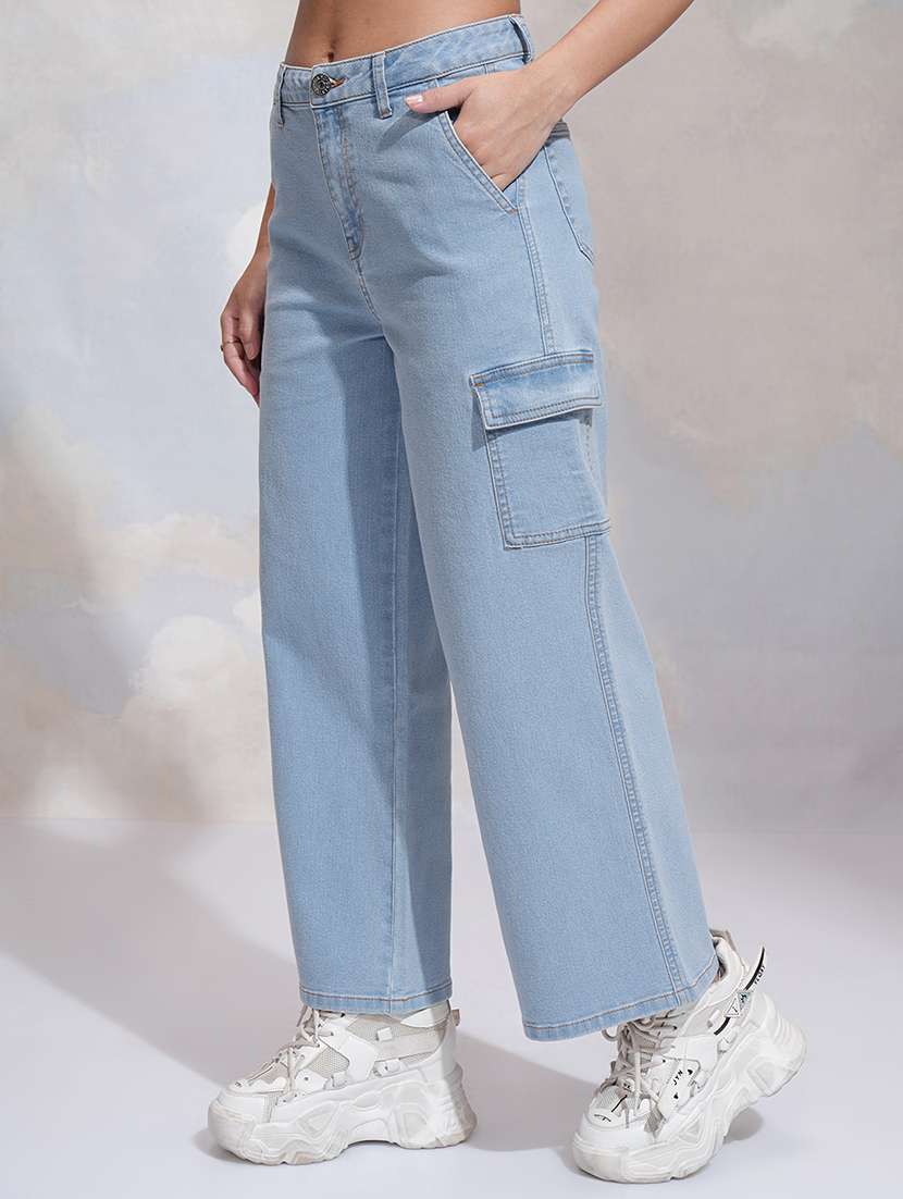 women blue cotton jean - 22471368 -  Standard Image - 2