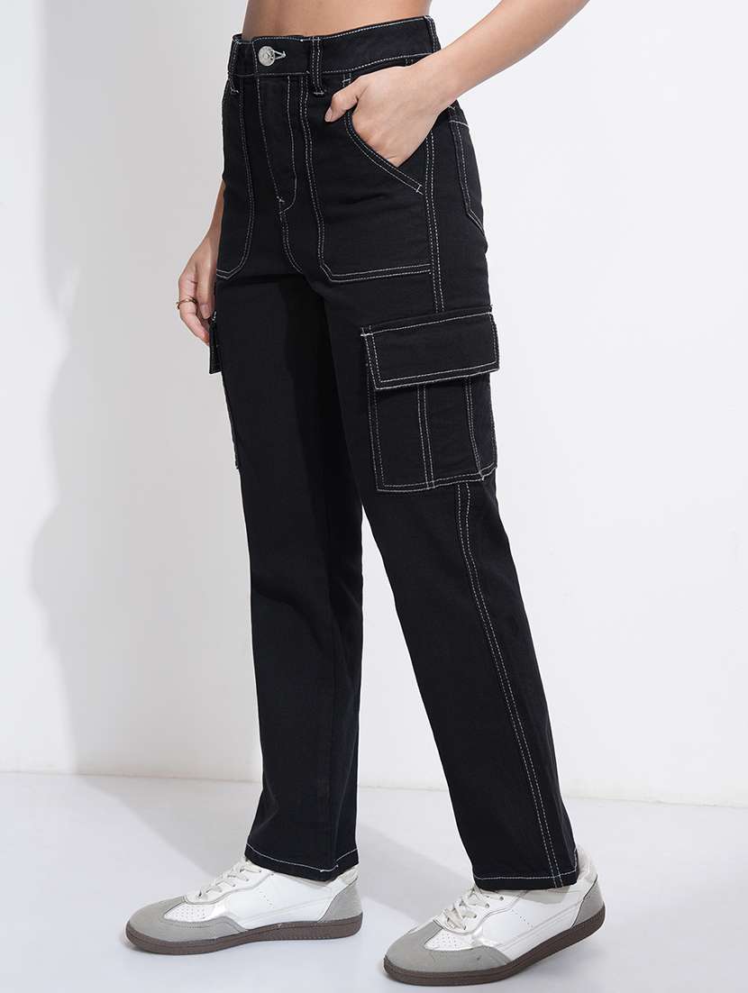 women black cotton jean - 22471370 -  Standard Image - 2