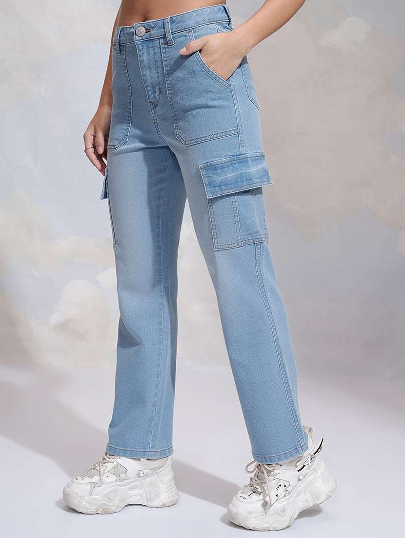 women blue cotton jean - 22471371 -  Standard Image - 2
