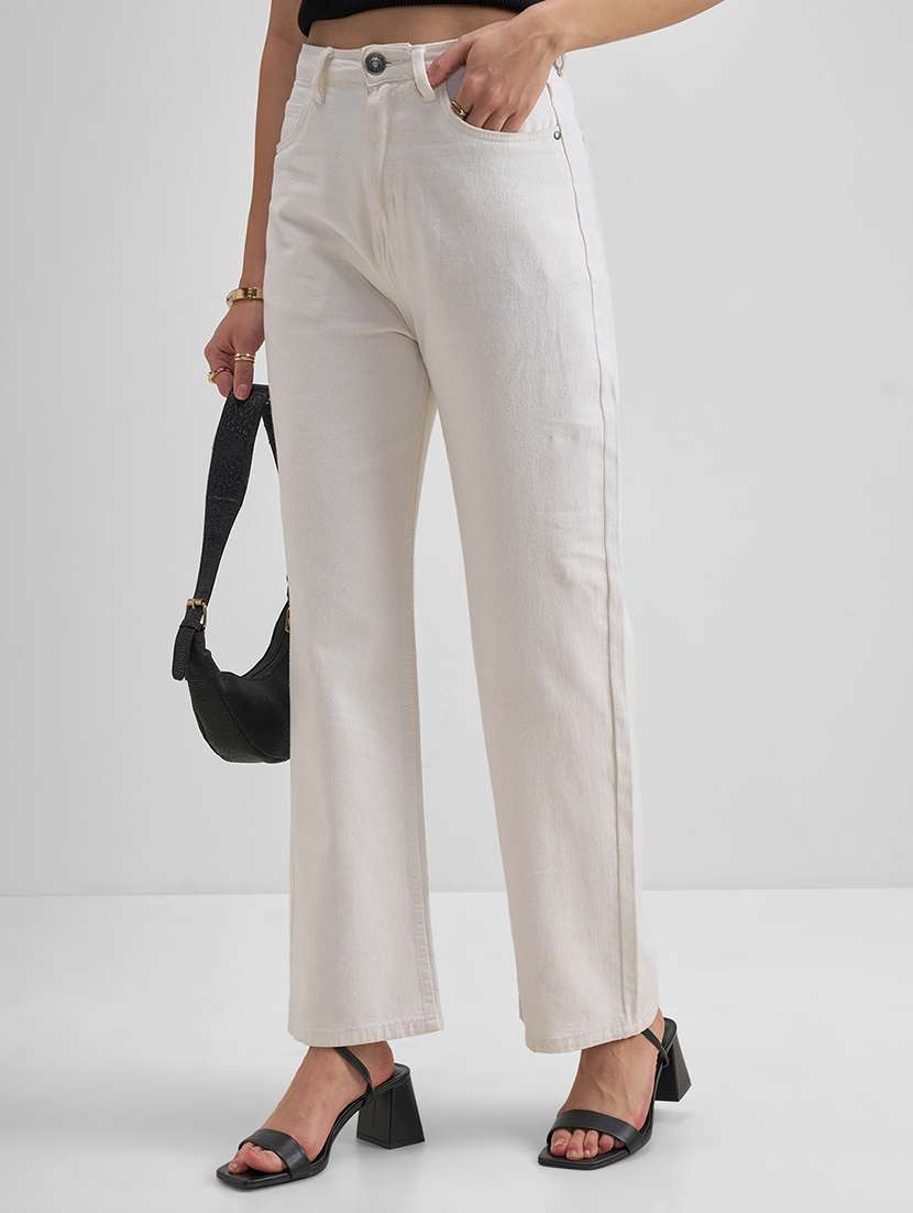 women white cotton jean - 22471393 -  Standard Image - 2