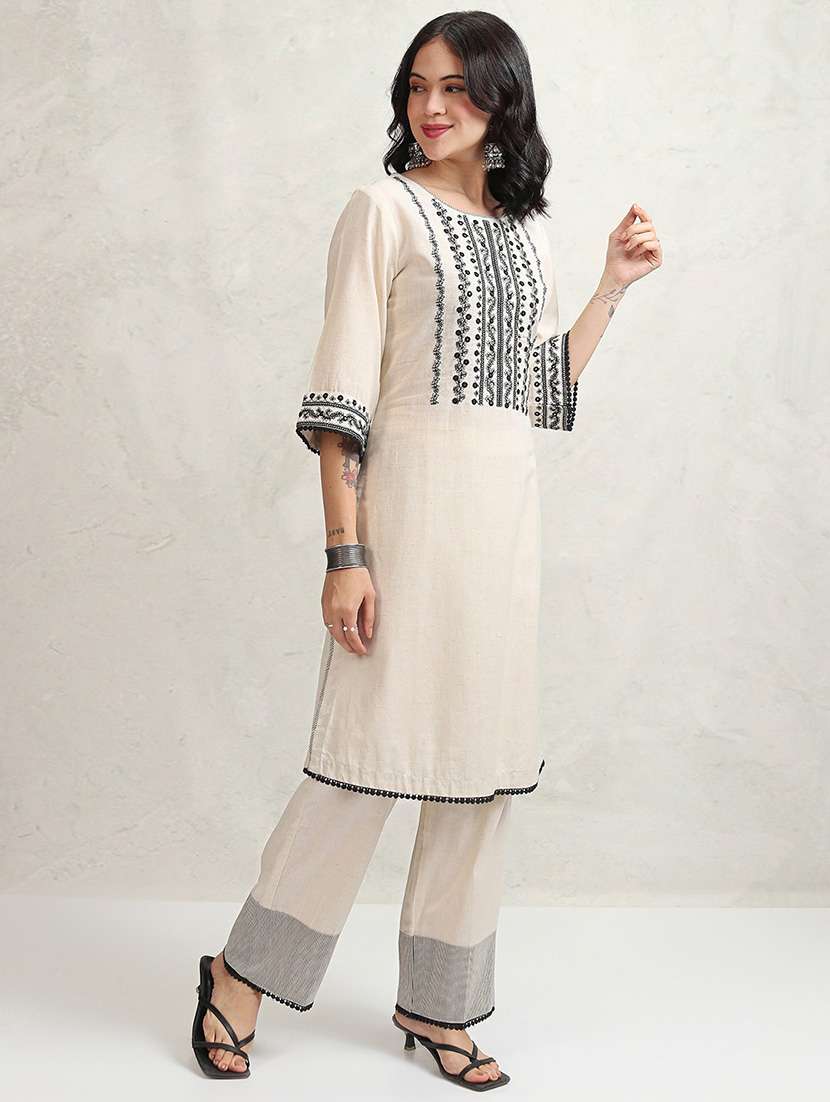 women white kurta pant set - 22471463 -  Standard Image - 2
