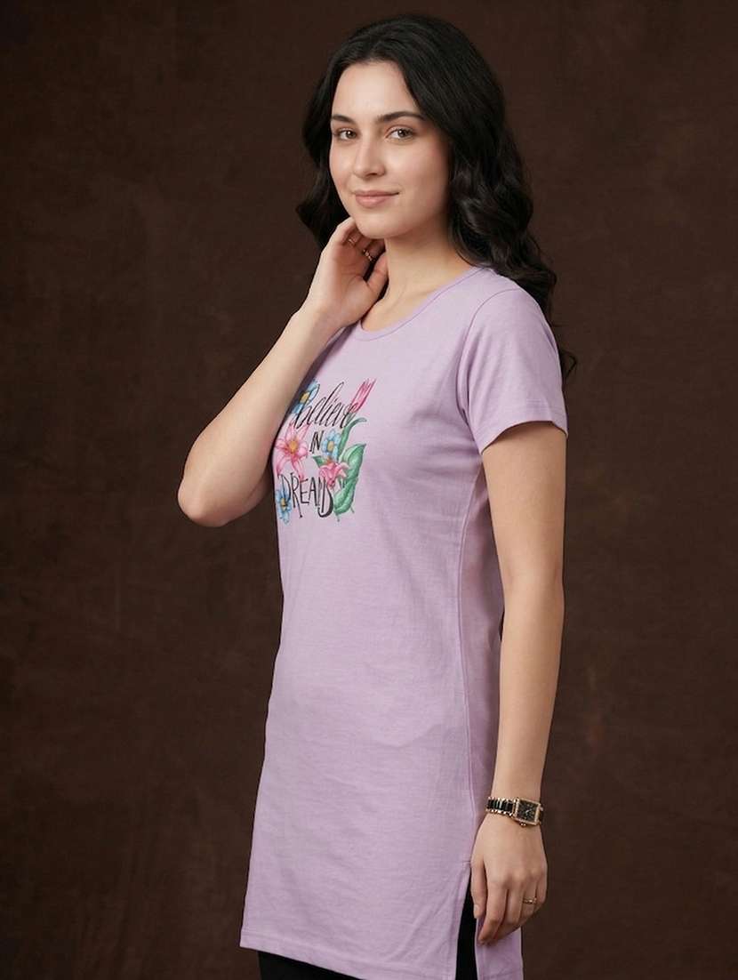 women printed short sleeve loungwear t-shirt - 22471524 -  Standard Image - 2