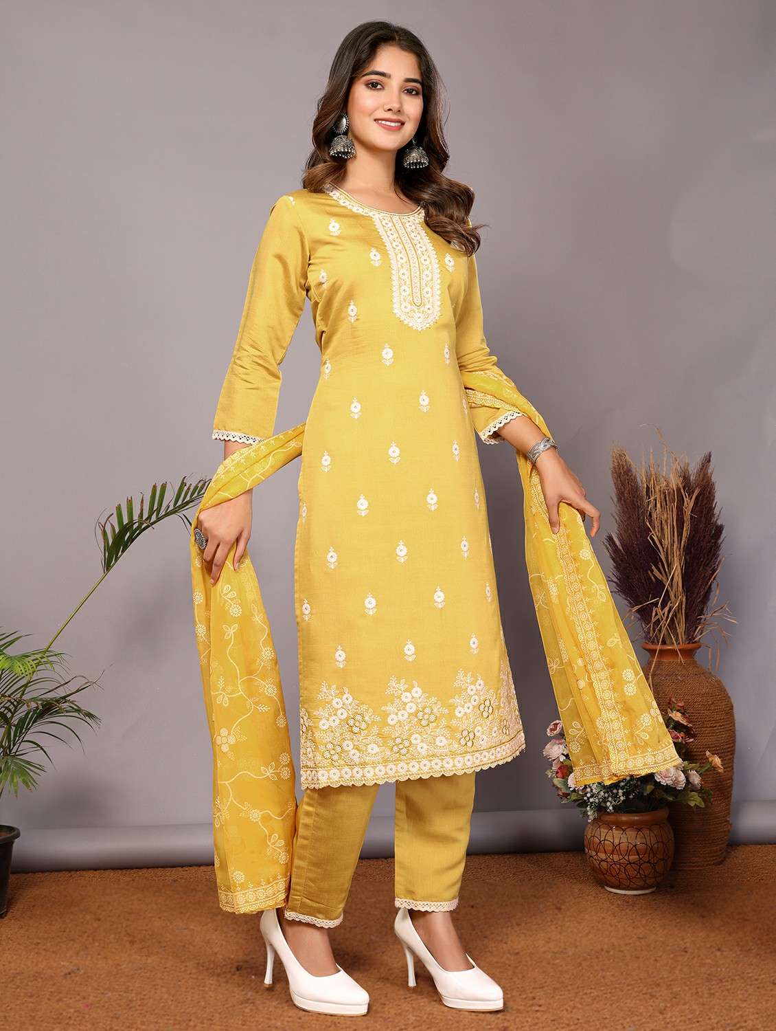women yellow suit set - 22471674 -  Standard Image - 2