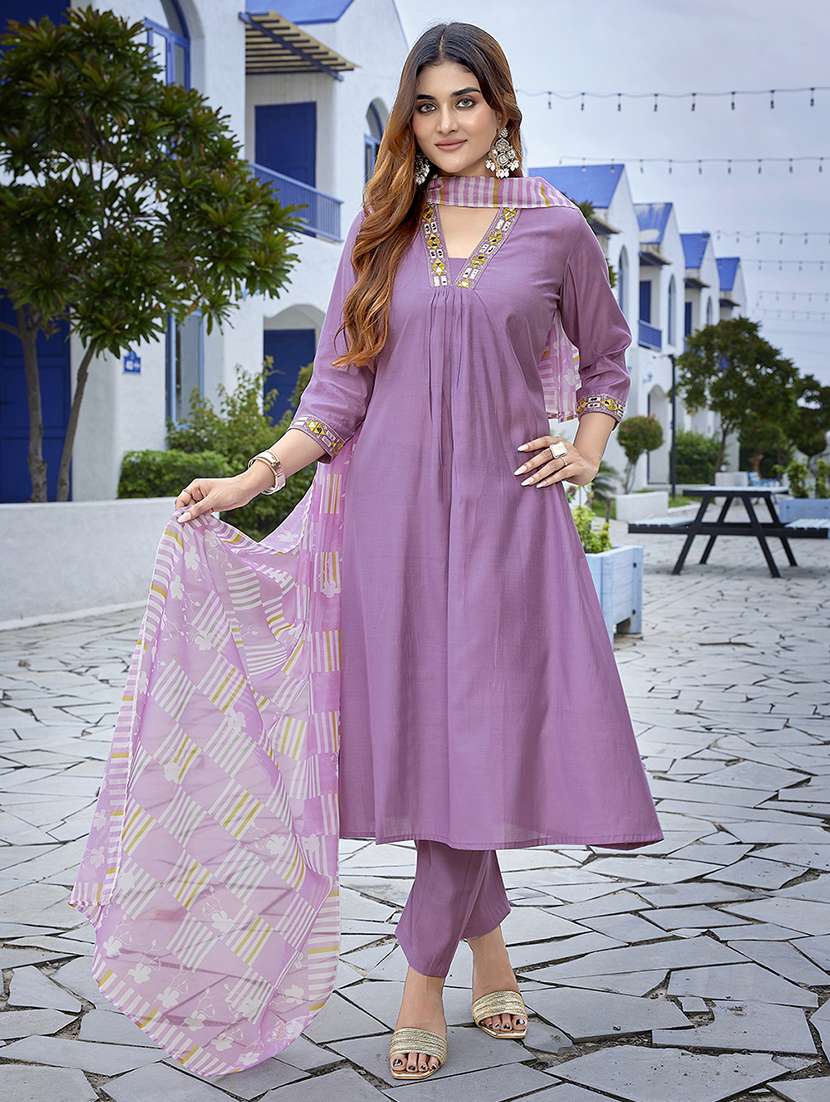 women lavender suit set - 22471687 -  Standard Image - 2