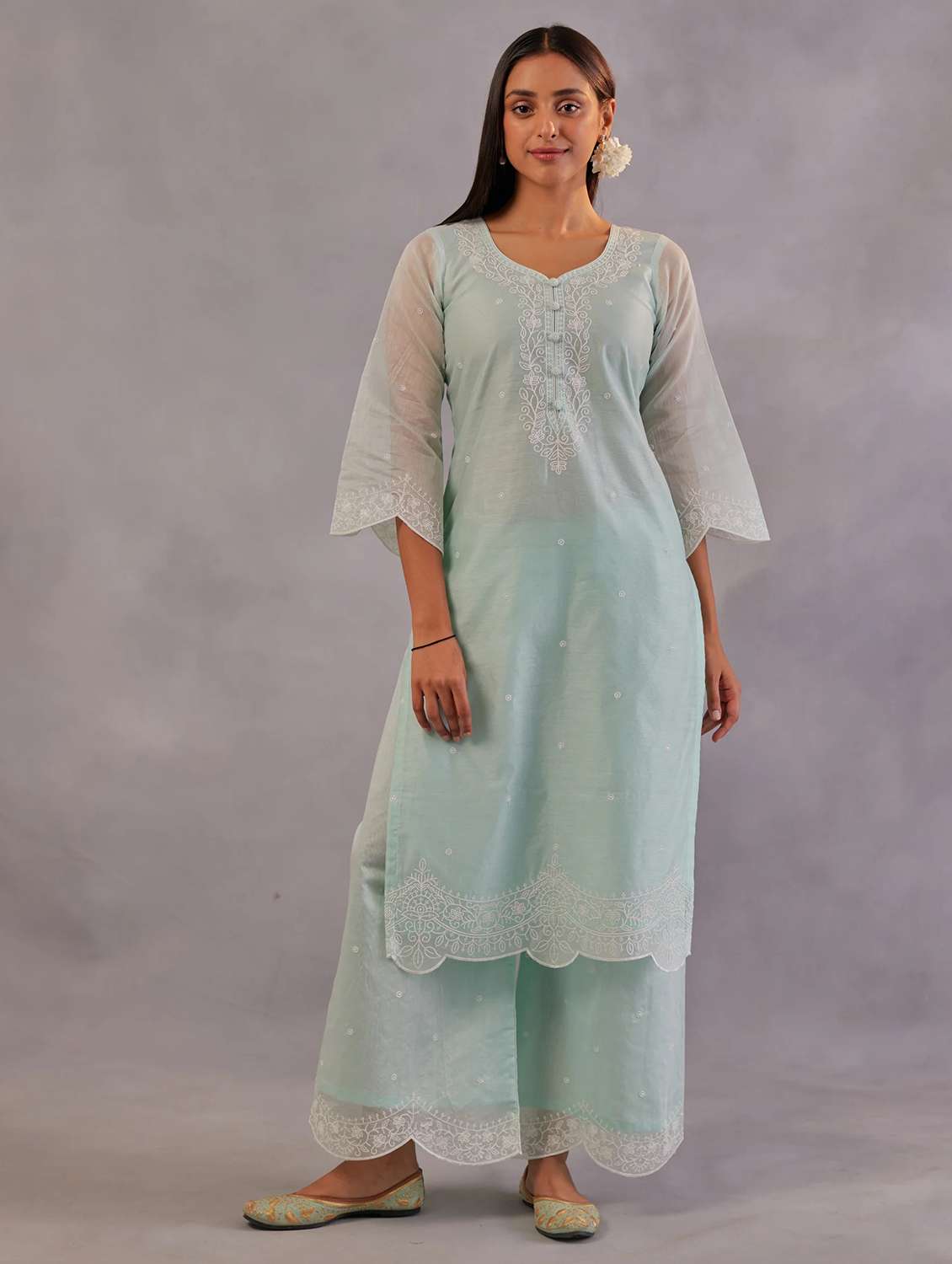 women sea green suit set - 22471760 -  Standard Image - 2
