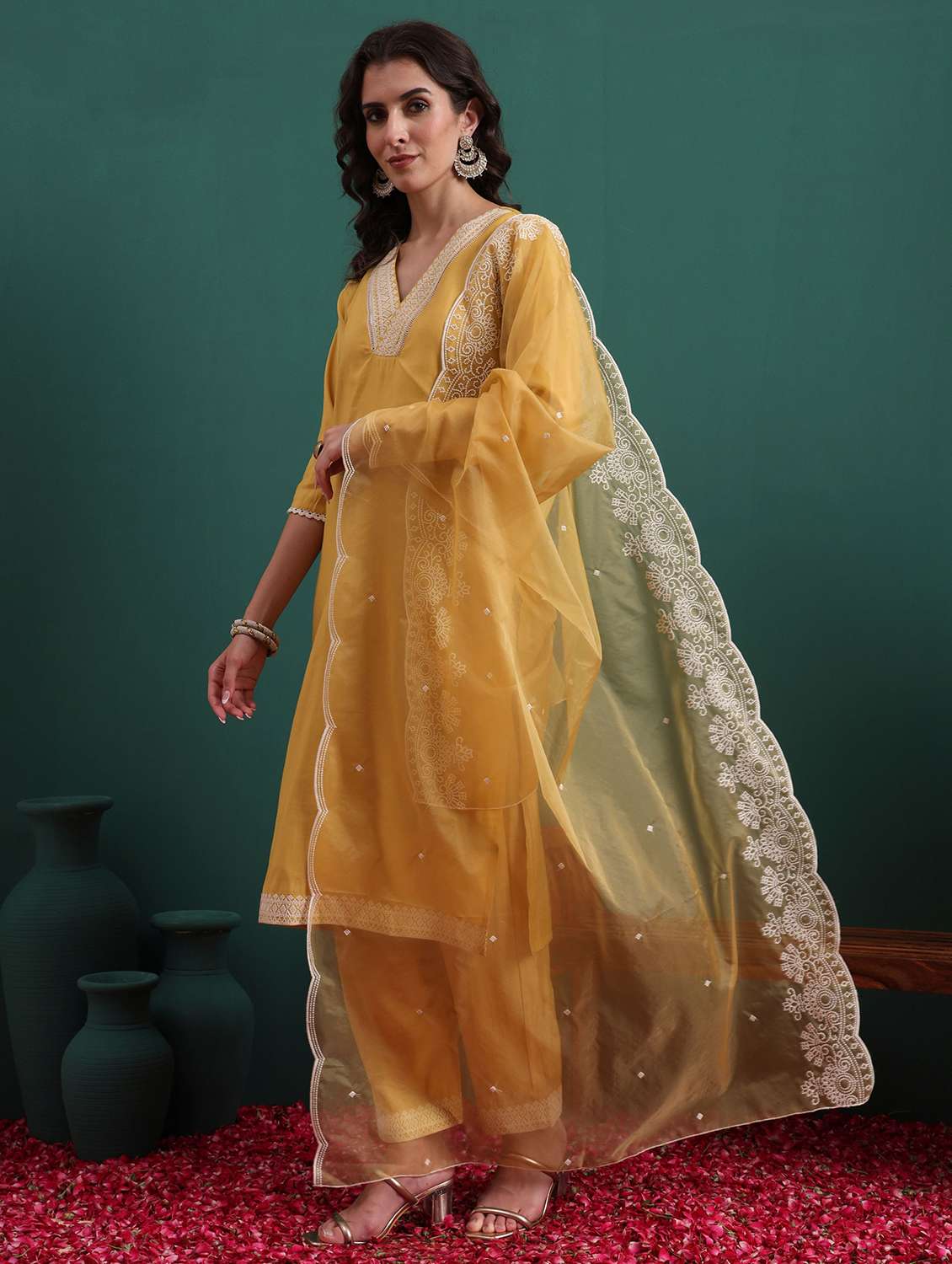 women yellow suit set - 22471767 -  Standard Image - 2