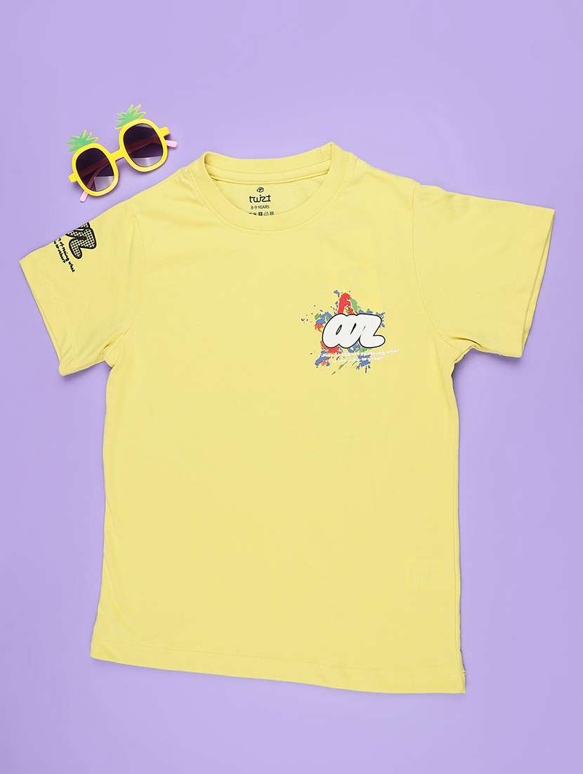 Boys Printed Short Sleeves Regular Fit T-shirt - 22471958 -  Standard Image - 2