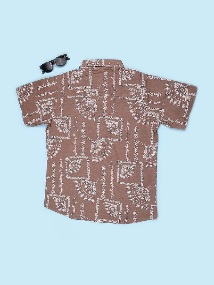Boys Printed Short Sleeves Regular Fit Shirt - 22472015 -  Standard Image - 2
