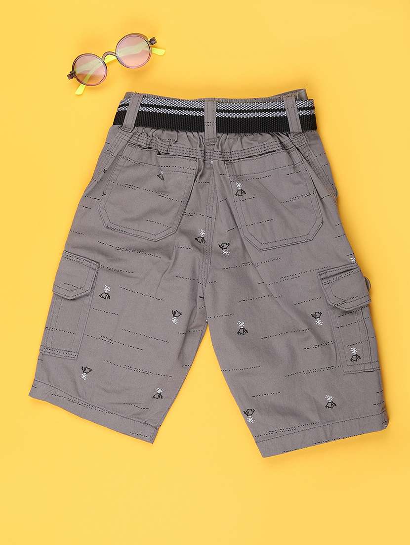 Boys Printed Mid Rise Three Fourth Shorts - 22472253 -  Standard Image - 2