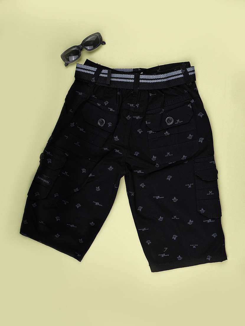 boys printed mid rise cargo three fourth shorts - 22472257 -  Standard Image - 2