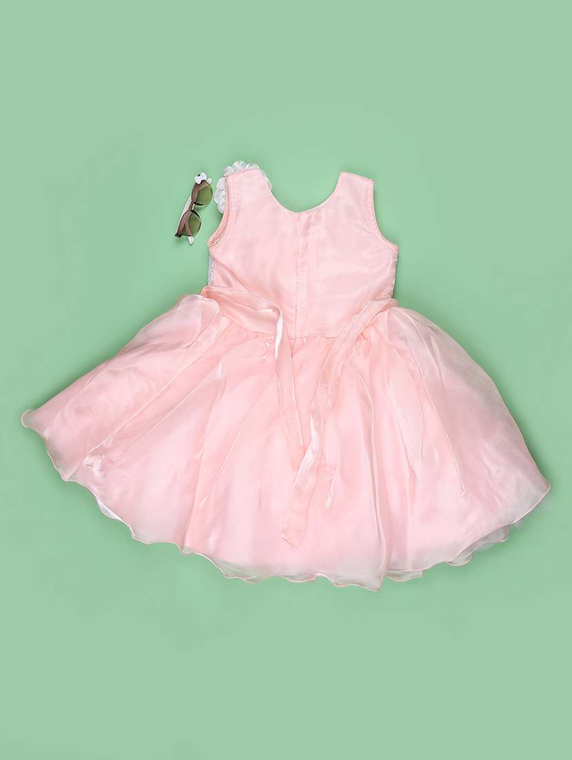 girls embellished sleeveless fit and flare frock - 22472280 -  Standard Image - 2