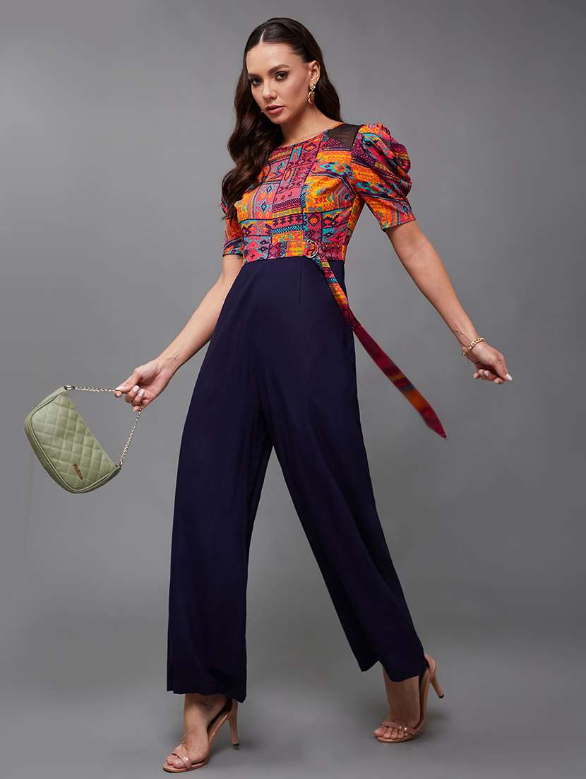 women multi viscose full leg jumpsuit - 22472395 -  Standard Image - 2