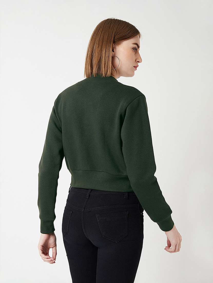 women green polyester biker jacket - 22472540 -  Standard Image - 2