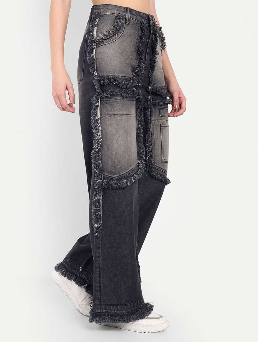 women grey denim jeans - 22472541 -  Standard Image - 2