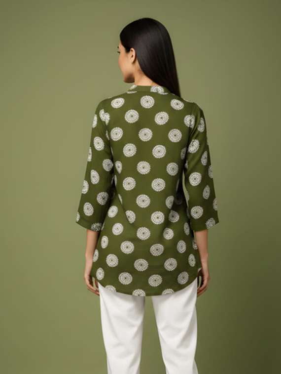 women multi colored cotton a-line kurti - 22472549 -  Standard Image - 2